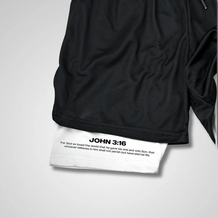 Christianartworkshop Johannes 3:16 Das Kreuz Performance Shorts