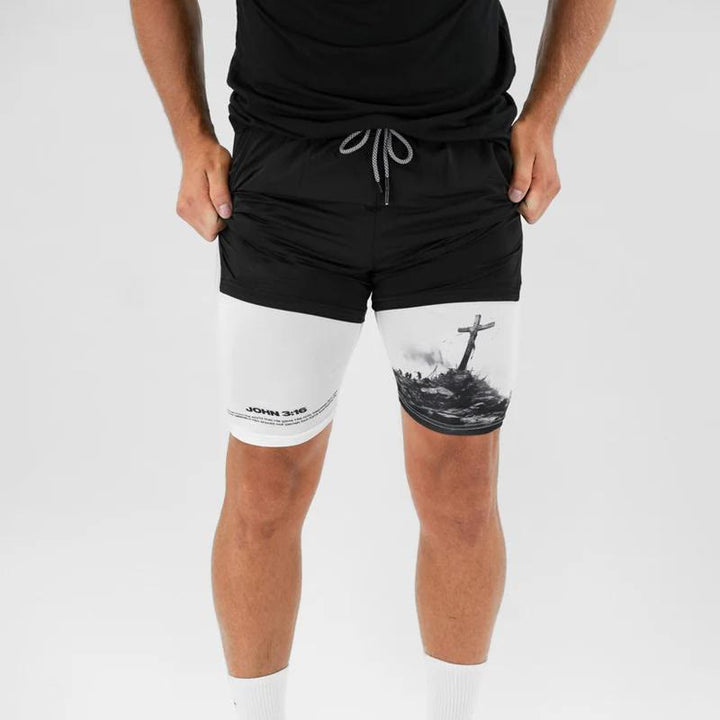Christianartworkshop Johannes 3:16 Das Kreuz Performance Shorts