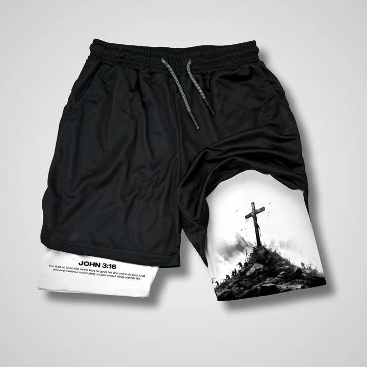 Christianartworkshop Johannes 3:16 Das Kreuz Performance Shorts