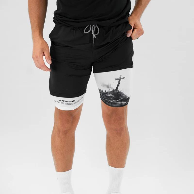 Christianartworkshop Johannes 3:16 Das Kreuz Performance Shorts