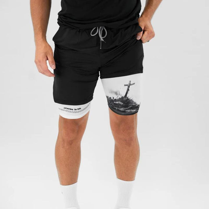 Christianartworkshop Johannes 3:16 Das Kreuz Performance Shorts
