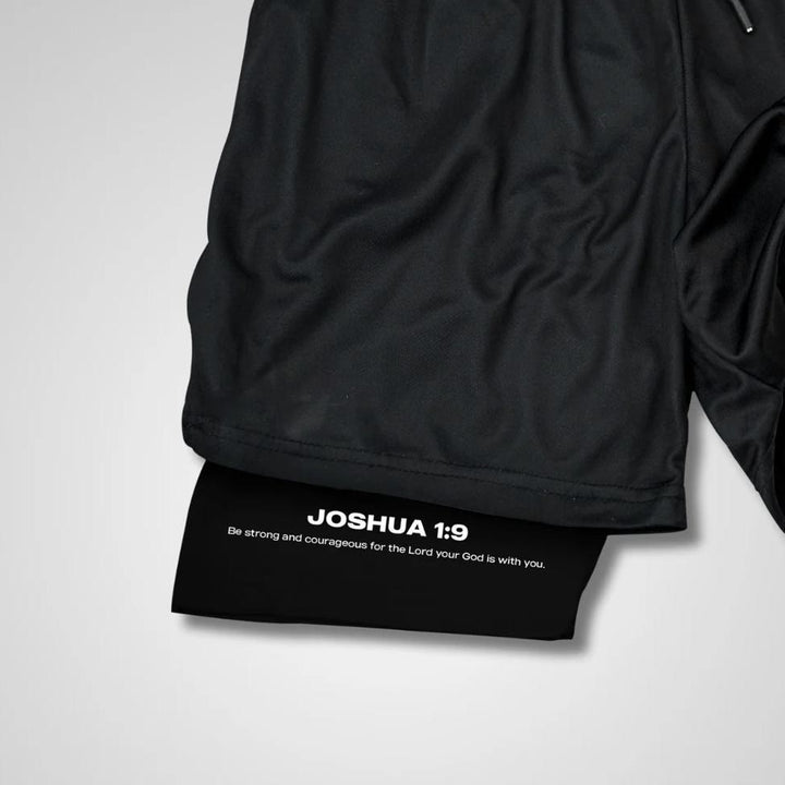 Christianartworkshop Joshua 1:9 Löwen-Performance-Shorts