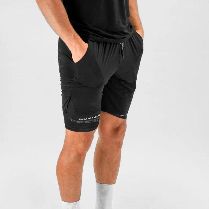 Christianartworkshop Jesaja 41:10 Engel & Teufel Performance Shorts