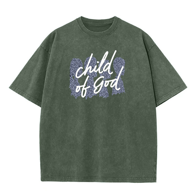 Christianartworkshop Unisex-T-Shirt mit Aufschrift „Child of God“ - Armeegrün - 5XL - image 4