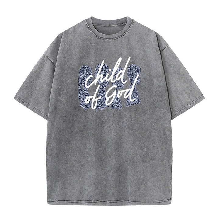 Christianartworkshop Unisex-T-Shirt mit Aufschrift „Child of God“ - Grau - 5XL - image 7