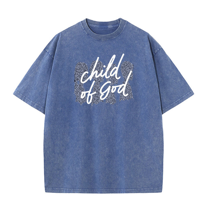 Christianartworkshop Unisex-T-Shirt mit Aufschrift „Child of God“ - Blau - 5XL - image 7