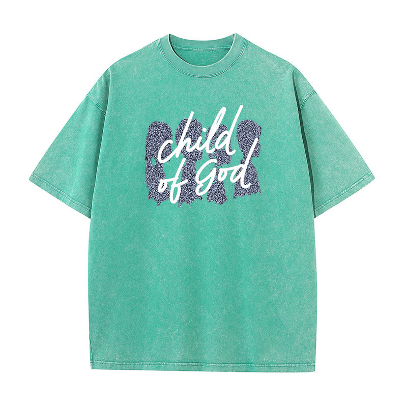 Christianartworkshop Unisex-T-Shirt mit Aufschrift „Child of God“ - Grün - 5XL - image 11
