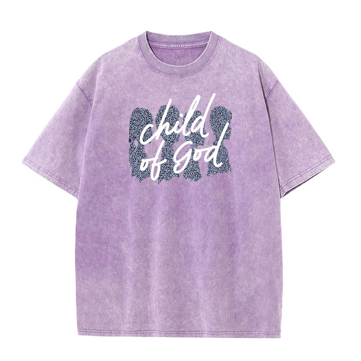 Christianartworkshop Unisex-T-Shirt mit Aufschrift „Child of God“ - Lila - 5XL - image 1