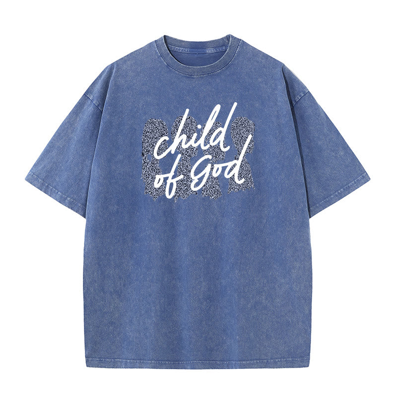 Christianartworkshop Unisex-T-Shirt mit Aufschrift „Child of God“ - Blau - 5XL - image 8