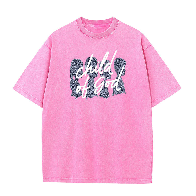 Christianartworkshop Unisex-T-Shirt mit Aufschrift „Child of God“ - Rosa - 5XL - image 12