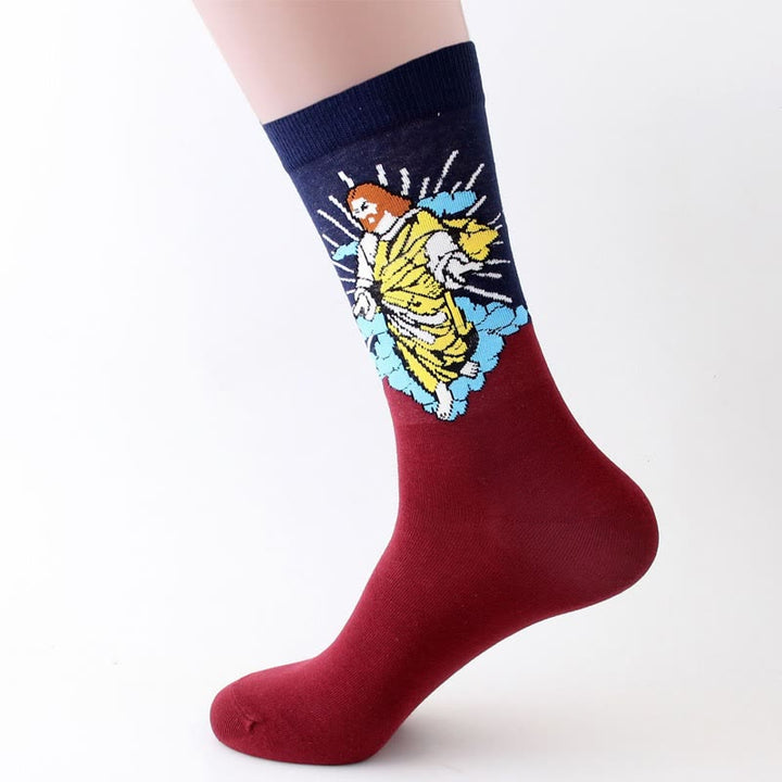 Christianartworkshop Unisex-Socken mit Aufschrift „He Has Rise Blessed Jesus“: Gnade für jeden Schritt - Einheitsgröße (EU 36–46 / US 4–13) - 10 Paare - image 1