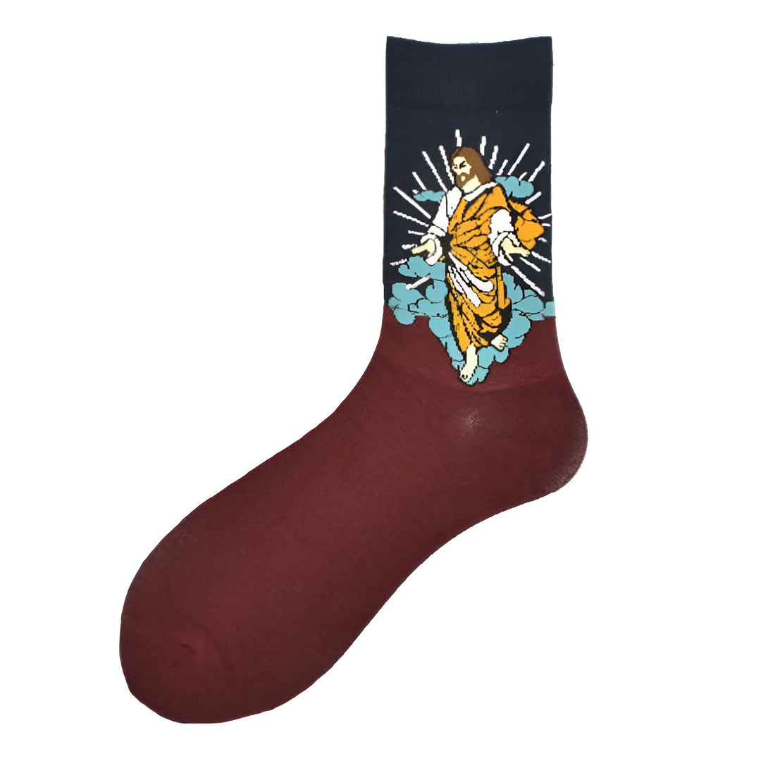 Christianartworkshop Unisex-Socken mit Aufschrift „He Has Rise Blessed Jesus“: Gnade für jeden Schritt - image 3