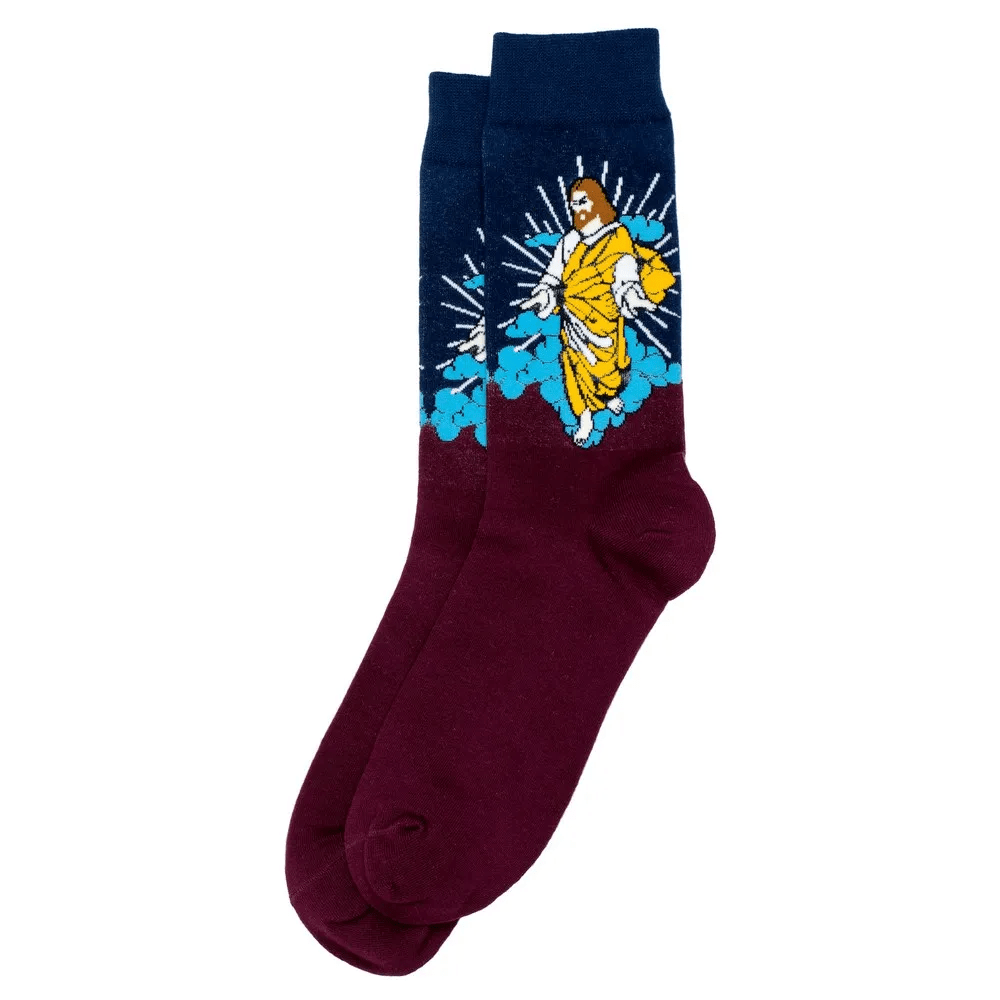 Christianartworkshop Unisex-Socken mit Aufschrift „He Has Rise Blessed Jesus“: Gnade für jeden Schritt - image 4