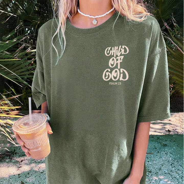 Christianartworkshop Schickes, spirituelles Kind Gottes, Psalm 23, gewaschenes Unisex-T-Shirt - image 9