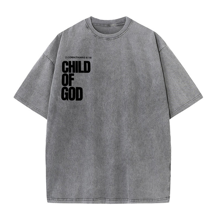 Christianartworkshop Minimalistisches Child of God Unisex Washed T-Shirt: Mutiger Glaube an sauberes Design - image 8