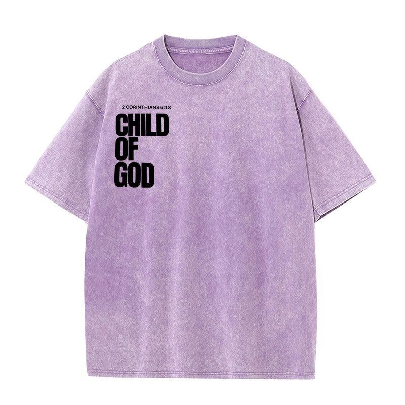 Christianartworkshop Minimalistisches Child of God Unisex Washed T-Shirt: Mutiger Glaube an sauberes Design - image 12