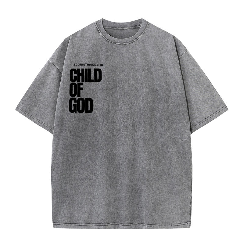 Christianartworkshop Minimalistisches Child of God Unisex Washed T-Shirt: Mutiger Glaube an sauberes Design - image 9