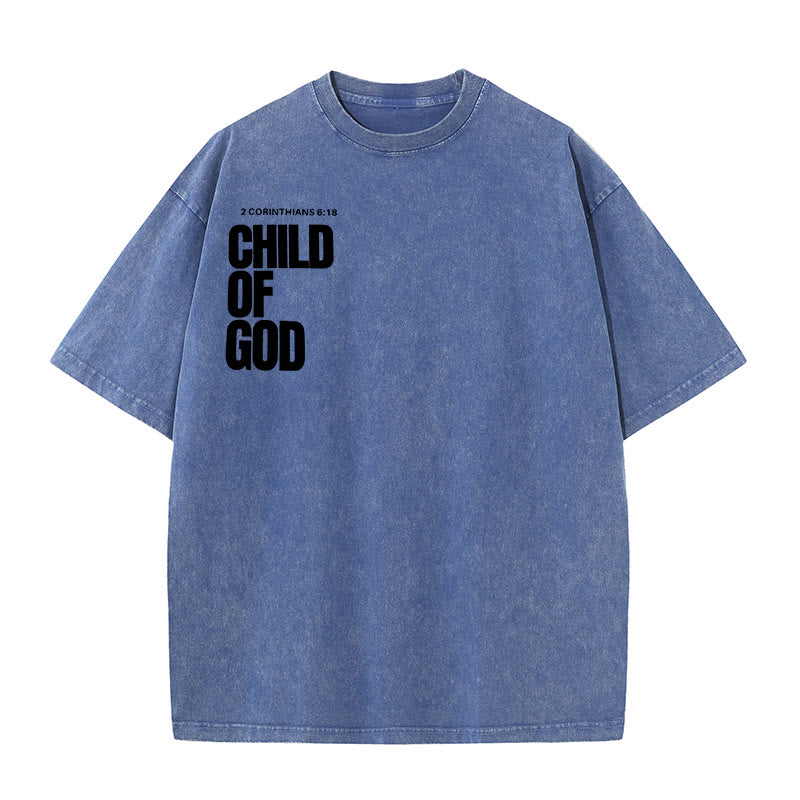Christianartworkshop Minimalistisches Child of God Unisex Washed T-Shirt: Mutiger Glaube an sauberes Design - image 10