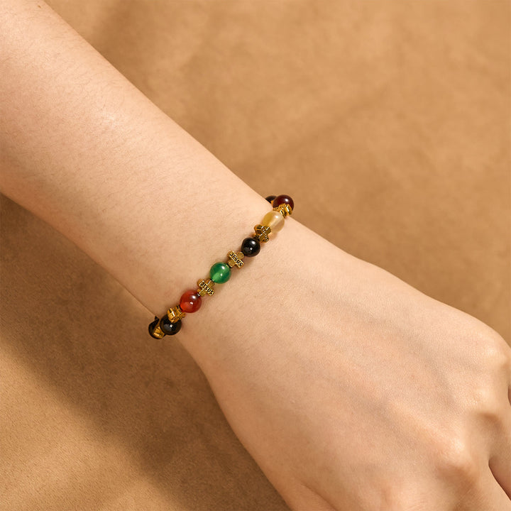 Christianartworkshop Armband aus natürlichem, mehrfarbigem Achat mit zweifarbigem Jesuskreuz: Mutiges Glaubensbekenntnis - image 12