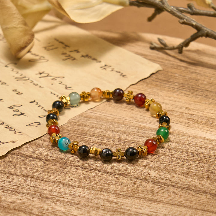 Christianartworkshop Armband aus natürlichem, mehrfarbigem Achat mit zweifarbigem Jesuskreuz: Mutiges Glaubensbekenntnis - image 11