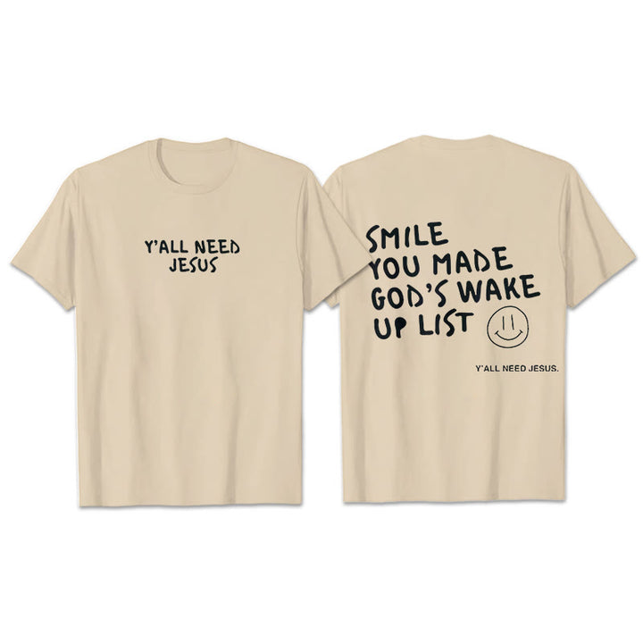 Christianartworkshop „SMILE“-T-Shirt - Sand - 2XL - image 0