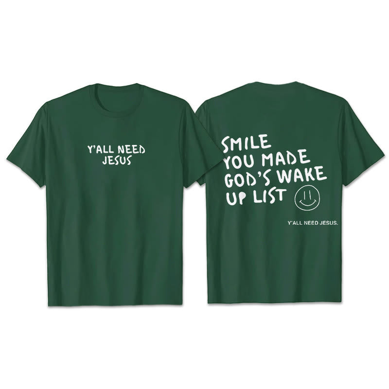 Christianartworkshop „SMILE“-T-Shirt - Dunkelgrün - 2XL - image 7