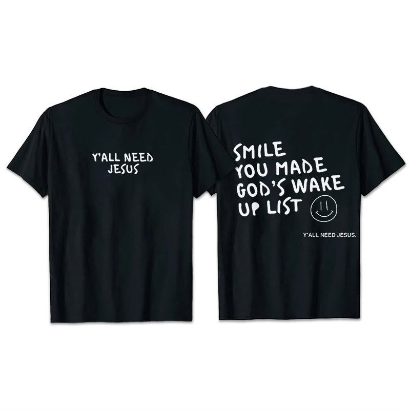 Christianartworkshop "LÄCHELN" T-Shirt - Schwarz - 2XL - image 3