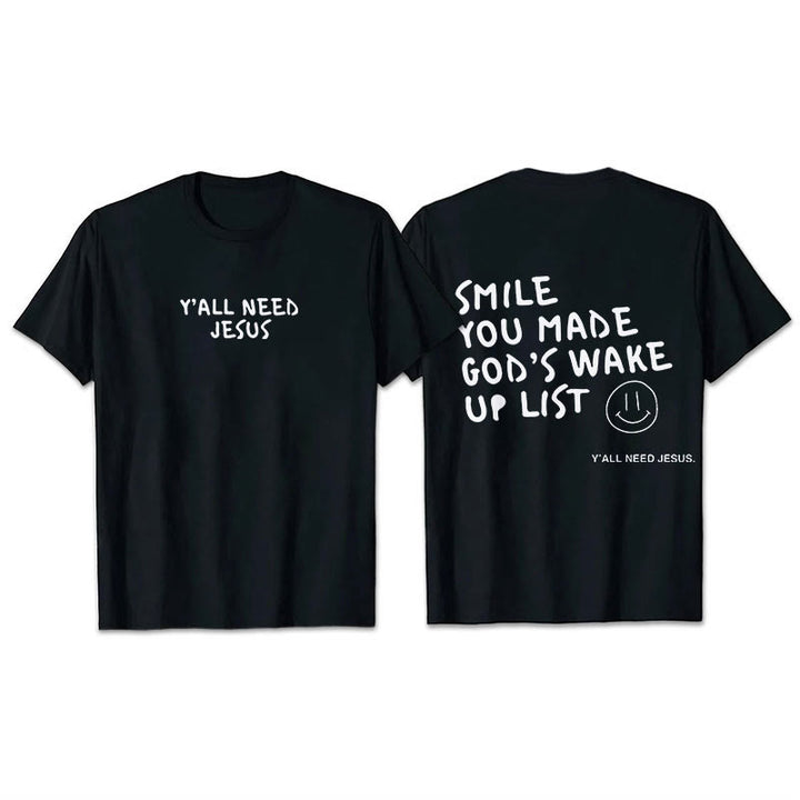 Christianartworkshop „SMILE“-T-Shirt - Schwarz - 2XL - image 2