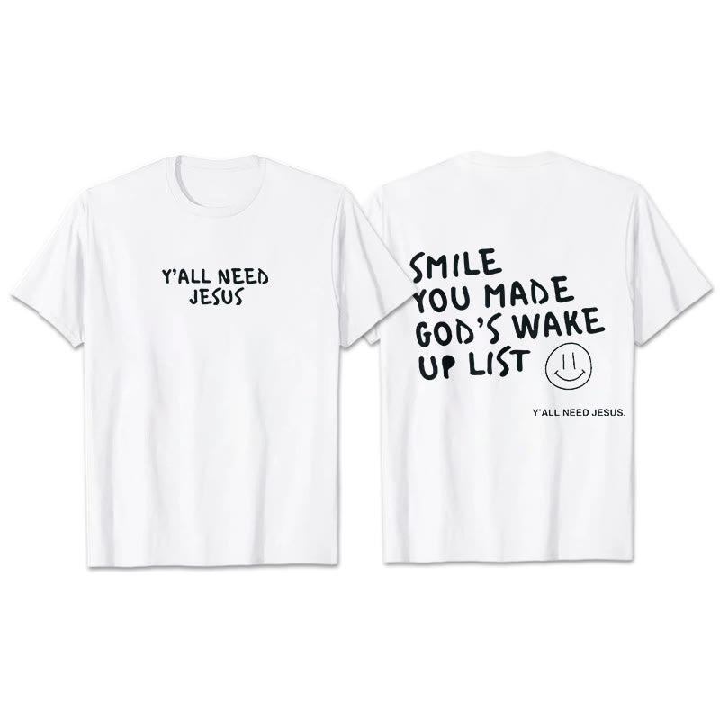 Christianartworkshop „SMILE“-T-Shirt - Weiß - 2XL - image 1
