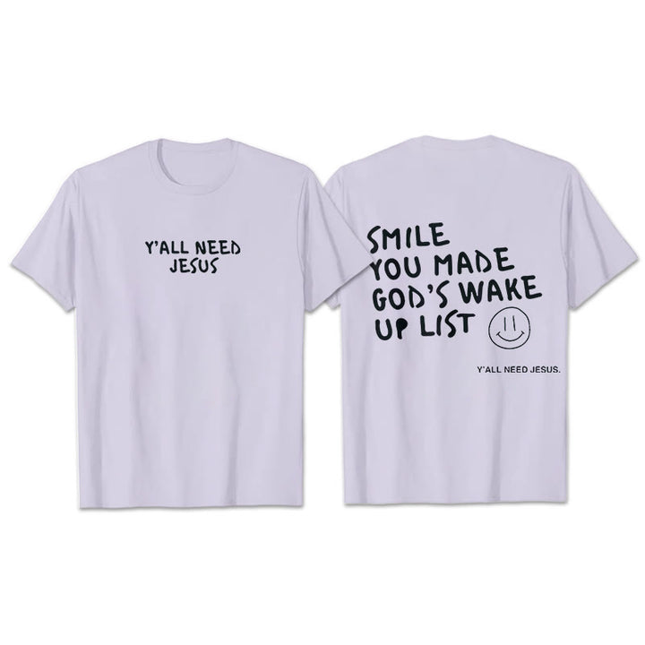 Christianartworkshop „SMILE“-T-Shirt - Lila - 2XL - image 6