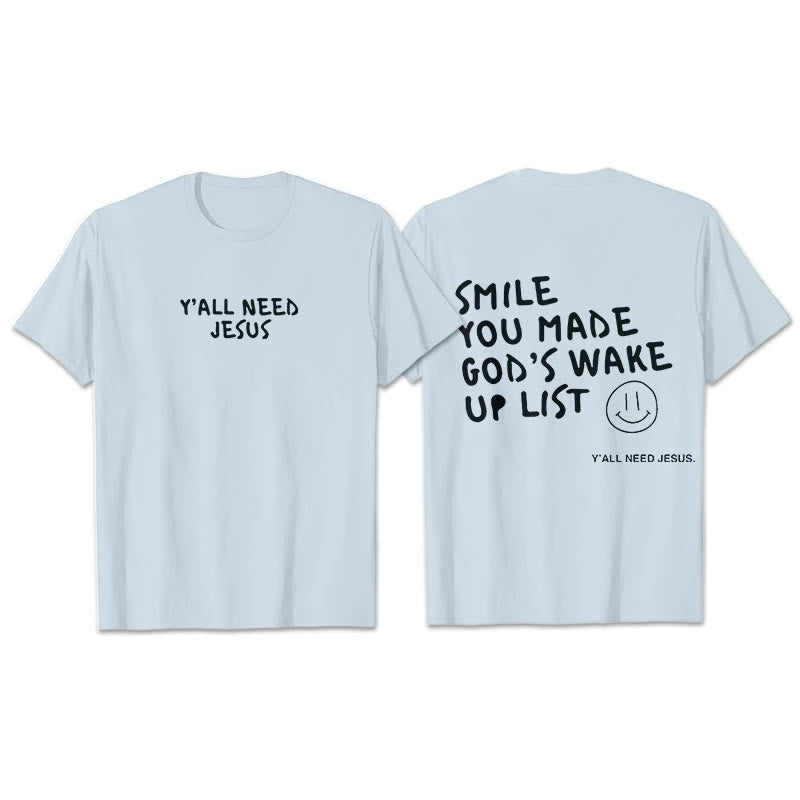 Christianartworkshop „SMILE“-T-Shirt - Blau - 2XL - image 4