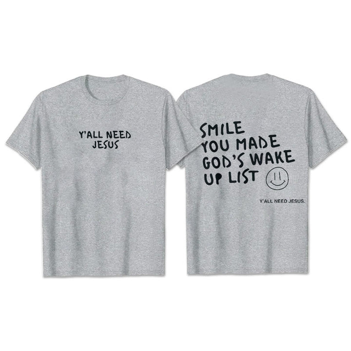 Christianartworkshop „SMILE“-T-Shirt - Grau - 2XL - image 3