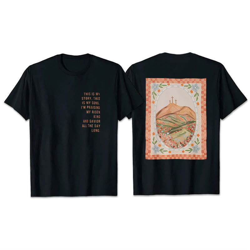 Christianartworkshop „This is My Story, This is My Song“ Grafik-T-Shirt - Schwarz - 2XL - image 26