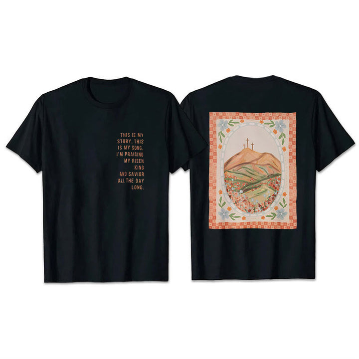 Christianartworkshop „This is My Story, This is My Song“ Grafik-T-Shirt - Schwarz - 2XL - image 26
