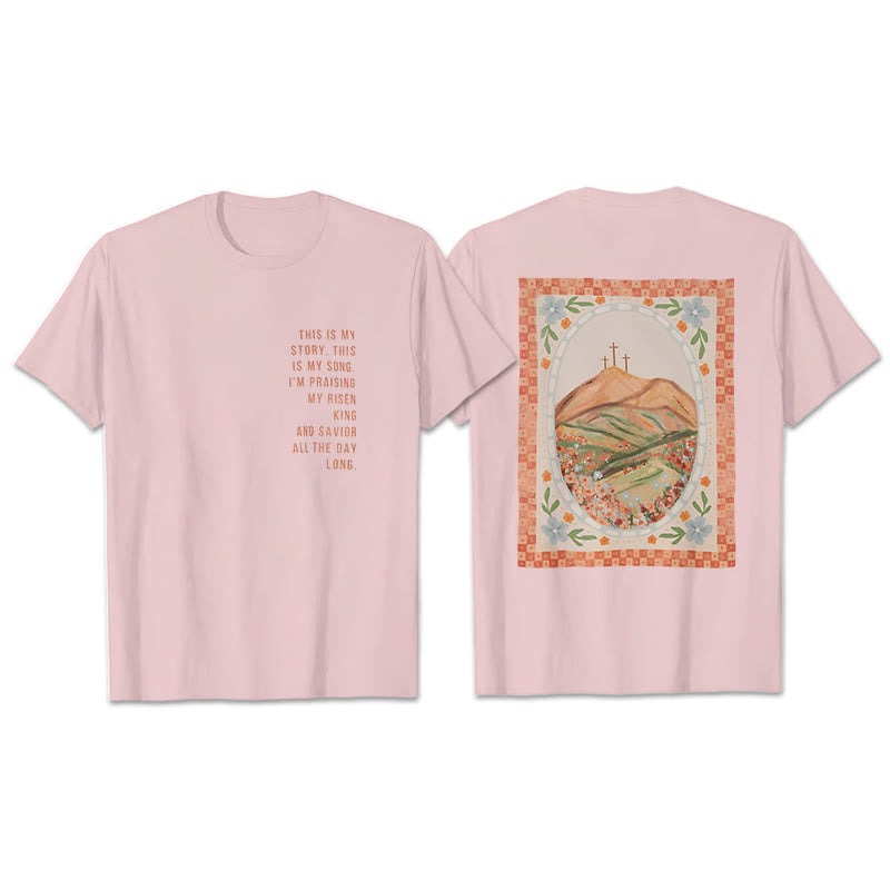 Christianartworkshop „This is My Story, This is My Song“ Grafik-T-Shirt - Rosa - 2XL - image 23