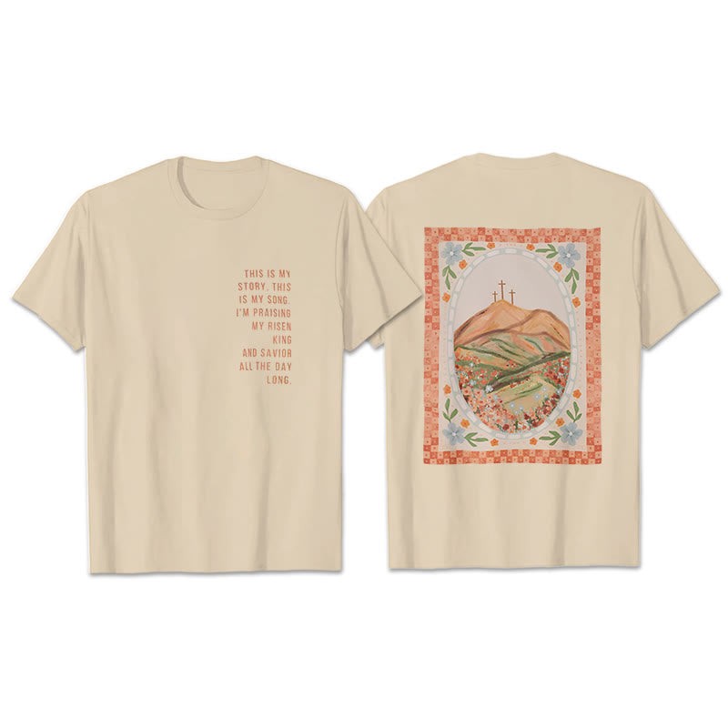 Christianartworkshop „This is My Story, This is My Song“ Grafik-T-Shirt - Beige - 2XL - image 2