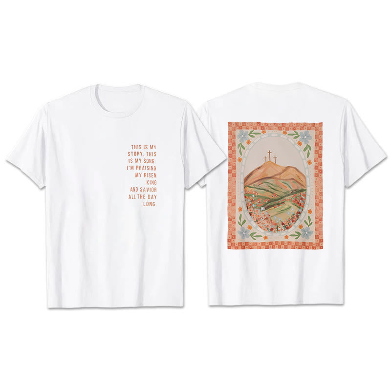 Christianartworkshop „This is My Story, This is My Song“ Grafik-T-Shirt - Weiß - 2XL - image 8