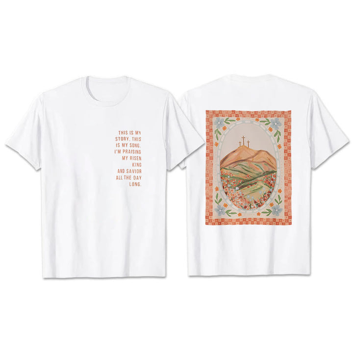Christianartworkshop „This is My Story, This is My Song“ Grafik-T-Shirt - Weiß - 2XL - image 8