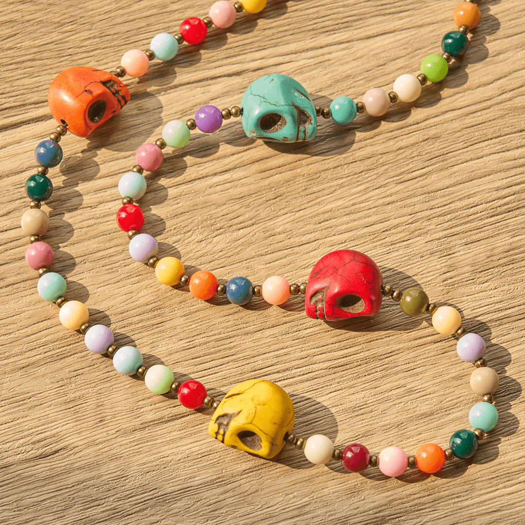 Christianartworkshop Rosenkranz mit Totenkopfperlen im böhmischen Stil, mit bronzenem Pardon-Kruzifix und Heiliger Familie - image 10
