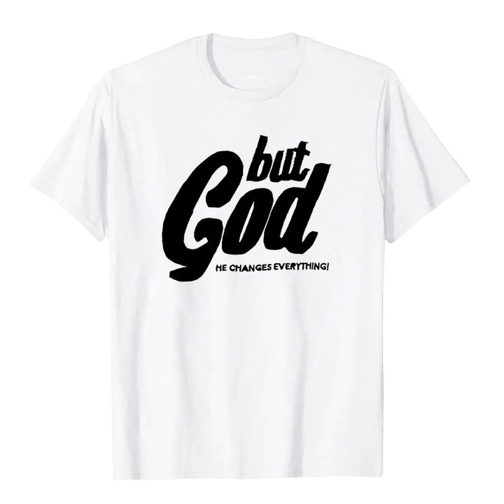 Christianartworkshop Aber Gott Handgenähtes T-Shirt - Weiß - 2XL - image 5