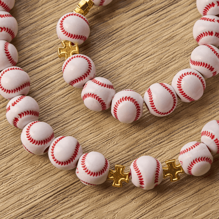 Christianartworkshop Gesegneter Miniatur-Rosenkranz mit Baseballperlen, goldenem Heiligen Kelch und Kruzifix: Glaube und Sport verbinden - image 11