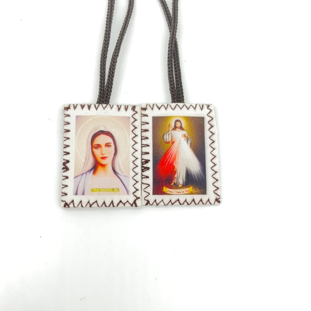 Christianartworkshop Doppelseitiges Skapulier des Heiligen Herzens und der Jungfrau Maria: Eine doppelte Hingabe an Jesus und Maria - Skapulier - image 1