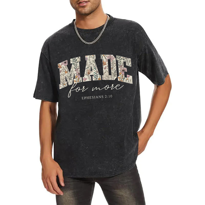 Christianartworkshop – Gewaschenes T-Shirt „Made for More“