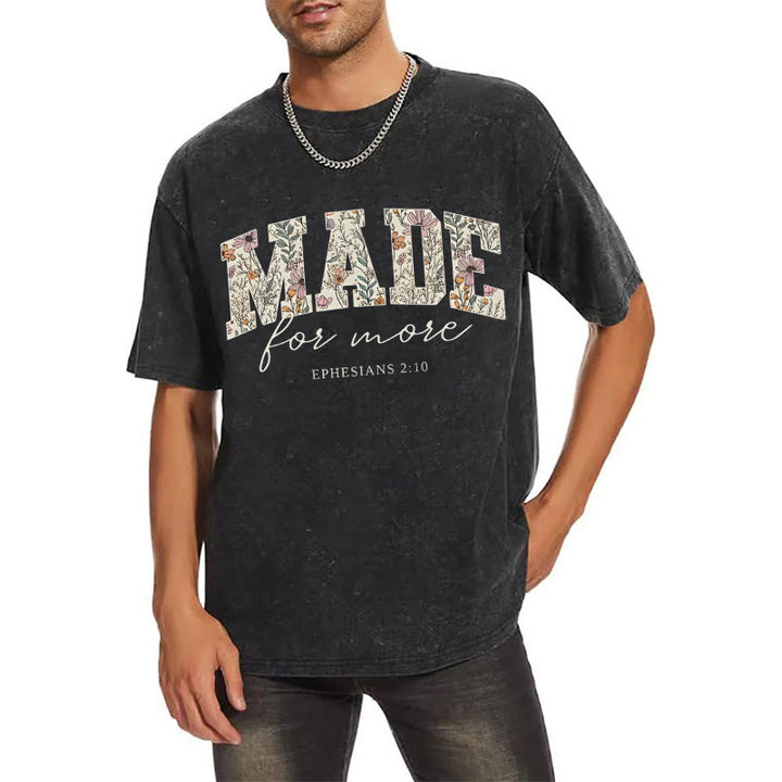 Christianartworkshop – Gewaschenes T-Shirt „Made for More“