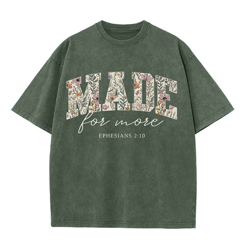 Christianartworkshop – Gewaschenes T-Shirt „Made for More“