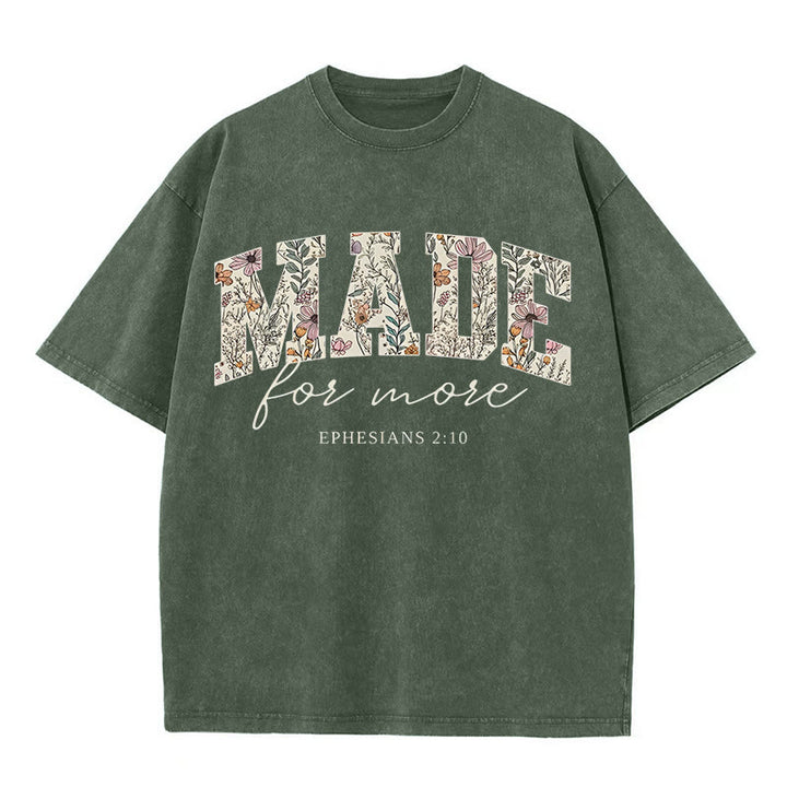 Christianartworkshop – Gewaschenes T-Shirt „Made for More“