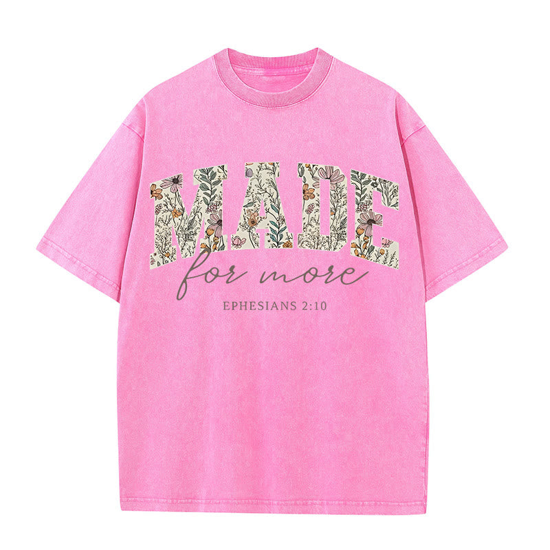 Christianartworkshop – Gewaschenes T-Shirt „Made for More“ - Rose - 4XL - image 11
