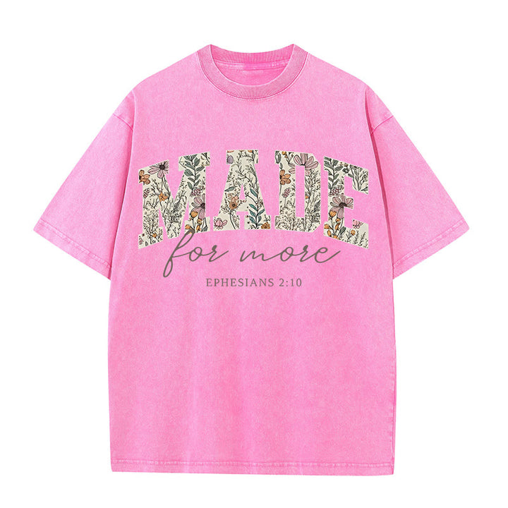 Christianartworkshop – Gewaschenes T-Shirt „Made for More“ - Rose - 4XL - image 11