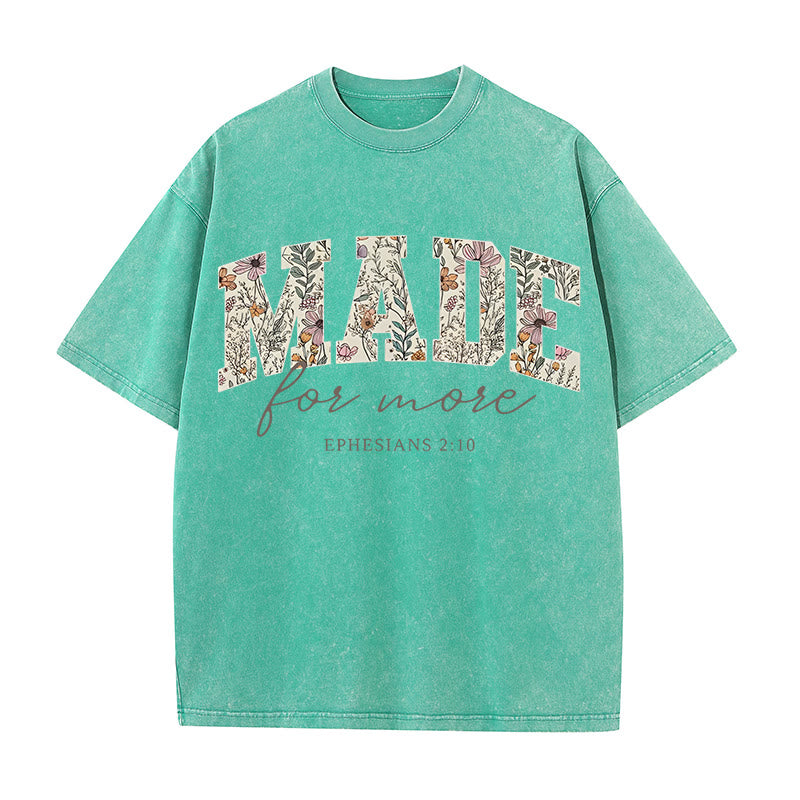 Christianartworkshop – Gewaschenes T-Shirt „Made for More“ - Minze - 4XL - image 10