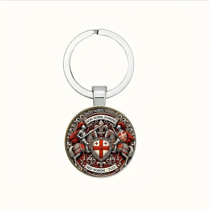 Christianartworkshop Spiritueller Begleiter Tempelritter Schlüsselanhänger: Glaubensvolles Zeichen ritterlicher Anmut - image 5